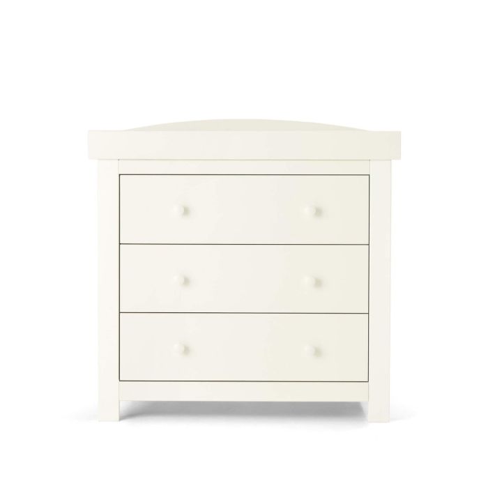 Mamas & Papas 2-in-1 Mia Sleigh Baby Changing Unit Ivory Chest of Draws & Changing Station 