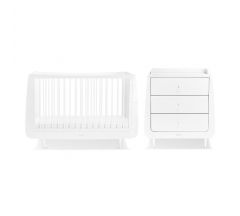 SnuzKot Skandi 2 Piece Nursery Set - White