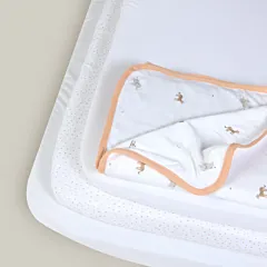Baby Elegance 4Piece Bedding Set Safari  Crib 90 x 50cm