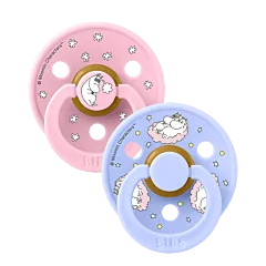 BIBS x Moomin Colour Pacifiers 2Pack Dreaming - Baby Pink Mix