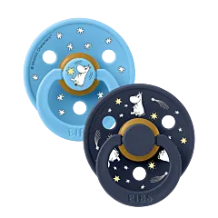 BIBS x Moomin Colour Pacifiers 2Pack Good Night - Breeze Mix