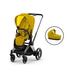 Cybex ePriam Pushchair & Carrycot Bundle 2022 - Mustard Yellow 