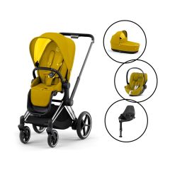 Cybex ePriam Travel System with Cloud Z & Base 2022 - Mustard Yellow