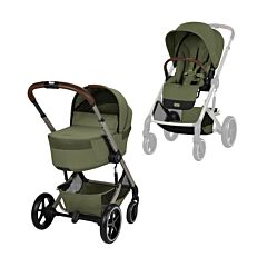 Cybex Balios S Pushchair & Fold Cot  Moss Green
