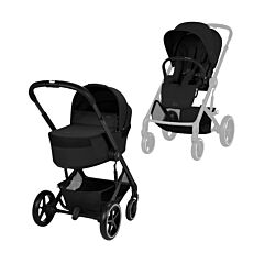 Cybex Balios S Pushchair & Fold Cot Moon Black