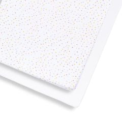 Snuz 2pk Cot Bed Fitted Sheets - Colour Spots 