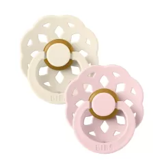 BIBS Boheme Latex Pacifiers - Ivory/Blossom - 2 Pack