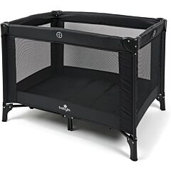Babylo Alpha Lightweight Travel Cot (Birth–15kg) Black 