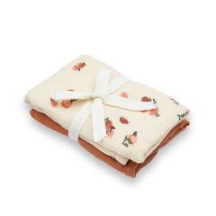 Avery Row Organic Baby & Toddler Washcloths Pack of 2 - Peaches