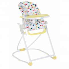 Compact Highchair - Yellow Dots 