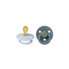 BIBS Latex Symmetrical Pacifiers - Baby Blue/Petrol - 2 Pack