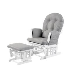 Brompton Glider Nursing Chair - Grey Suedette