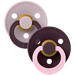 BIBS Pacifier Studio 2 PACK Fusion Latex - Dusky Lilac Plum Mix