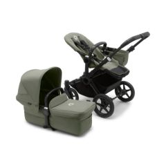 Donkey5 Twin Travel System with Cloud Z2 Car Seat & Z2 Base - Black/Forest Green