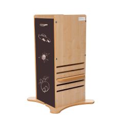 Funpod Learning Tower-Chalky  (Maple with Black Chalkboard Side Panels)