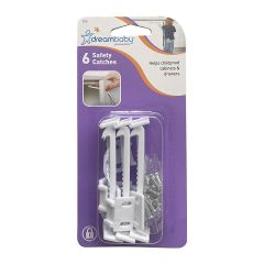 Cabinets & Drawers Safety Catches - 6 Pack