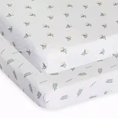 Chicco Next2Me Twins Crib Bamboo Sheets 2Pack - Greenery