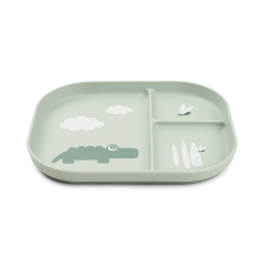 Foodie Compartment Plate Croco - Green
