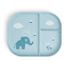 Done By Deer Foodie Compartment Plate Elphee - Blu