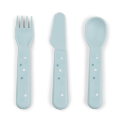 Foodie Cutlery Set Happy Dots - Blue
