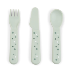 Foodie Cutlery Set Happy Dots - Green