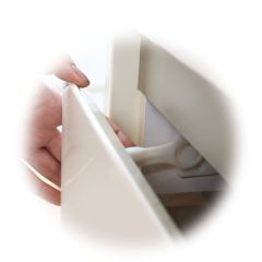 Adhesive Lower Drawer Catch 2 Pack - Pure White