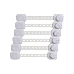 DreambabyTwist 'N Lock Multi-Purpose Latch White Polybag 6Pack - White