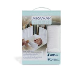 Airwrap White 4 Sided Mesh Cot liner/bumper