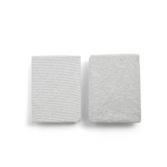 Mamas & Papas  Lua Bedside Crib Sheets (2 Pack) - Stripe / Grey Marl