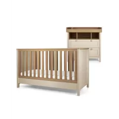 Harwell 2 Piece Cotbed & Dresser Changer Set - Cashmere
