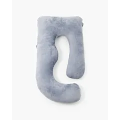 Momcozy Huggable - U Shaped Maternity Body Pillow - Velvet Grey 