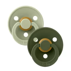 BIBS Colour Latex Pacifiers - Sage/Hunter Green - 2 Pack