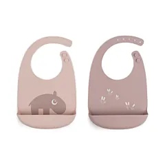 Done By Deer Silicone Bib Ozzo Powder 2Pack