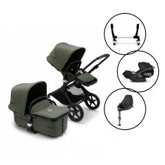 Bugaboo Donkey5 Mono Travel System with Cloud Z Car Seat & Base - Forest Green