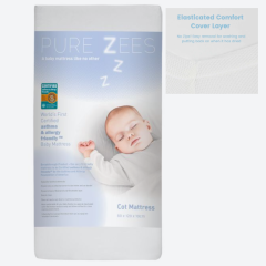 PureZees Cot Mattress 60 x 120cm with Free Spare Comfort Cover 