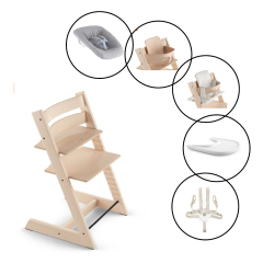 Stokke Tripp Trapp Chair for Life Complete Package with Free Babyset!
