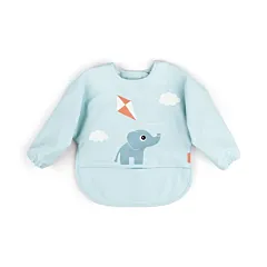 Done By Deer Sleeved Pocket Bib Playground Blu