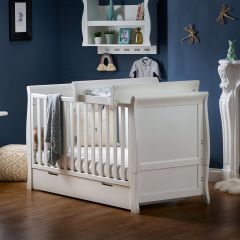 Stamford Sleigh Cot Bed - White