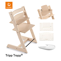 Stokke® Tripp Trapp® Chair, Cushion, Tray & Baby Set Package