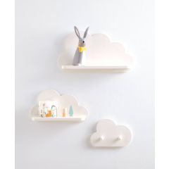 Storage Cloud Shelves x3 Ivory