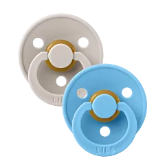 BIBS Pacifiers Colour 2 Pack Latex - Mushroom/Breeze 