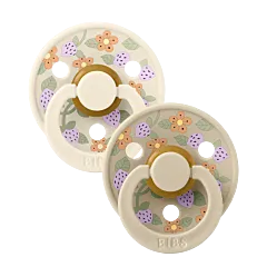 BIBS x LIBERTY Colour Latex Pacifier - Strawberry & Cream Vanilla 2 Pack