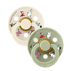 BIBS x Moomin Colour Pacifiers 2Pack  Friends - Ivory mix