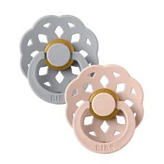 BIBS Boheme Latex Pacifiers - Cloud/Blush - 2 Pack