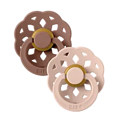 BIBS Boheme Latex Pacifiers - Woodchuck/Blush - 2 Pack