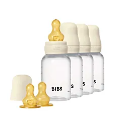 BIBS  Baby Bottle Set  BPA-Free PP Bottle 150 ml  Latex 4 Pack - Ivory