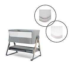 Lua Bedside Crib Bundle with Mattress Protector & Fitted Sheets