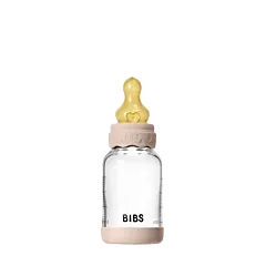 BIBS Glass Boheme Baby Bottle Round Latex 1Pack 120ml Slow Flow Ivory