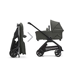 Ex Display Dragonfly Stroller & Carrycot Bundle - Forest Green /Cork Store