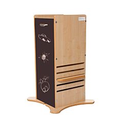 Funpod Learning Tower-Chalky  (Maple with Black Chalkboard Side Panels)
